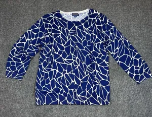 Pendleton Blue White Cardigan Sweater Button Up Size M Women's thumbnail 1