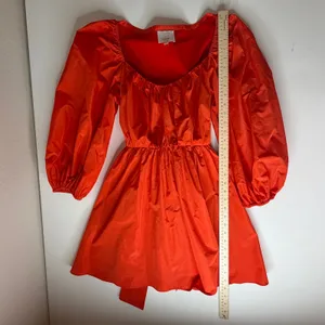 Cinq à Sept Delilah Mini‎ Dress Size 4 Fire Coral Fit and Flare Designer Party thumbnail 12