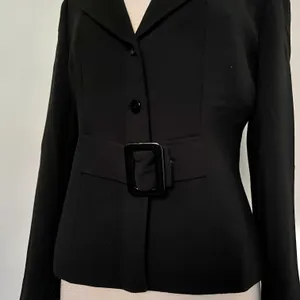 Arthur S Levine Black Belted Jacket Blazer thumbnail 6