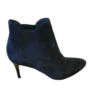 Cole Haan Black Suede Ankle Boots Spike Heel Slip On Party Night Out Witchy‎ - 6 thumbnail 3