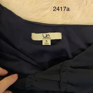 YA Los Angeles Navy Blue One Shoulder Ruched Chiffon Mini Dress‎ Small thumbnail 5