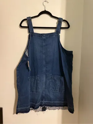 American Eagle Outfitters Blue Denim Button-Front Overall Dress thumbnail 5