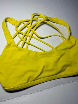 Lululemon Free to be Wild Sports Bra Yellow thumbnail 4