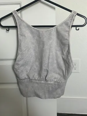 Free People Movement Grey Crop Top thumbnail 1