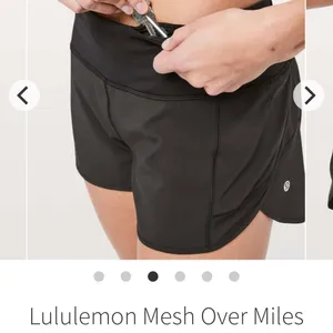 LULULEMON Mesh Over Miles Run Shorts BLACK 3" Running Yoga Swift Ultra Size 4 thumbnail 5