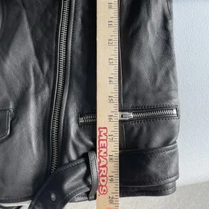 Gianni Bini 100% Leather Motorcycle Jacket Coat Zip Up Black Women's Size Medium thumbnail 10