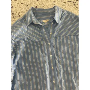 Pilcro Anthropologie Oversized Striped Button Down Shirt Small S thumbnail 3