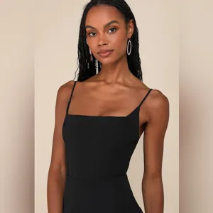 NWT LuLus Simply Remarkable Black Sleeveless Bustier Mermaid Maxi Dress Size M thumbnail 4