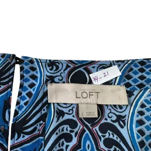 Loft Blue Long Sleeve Blouse Women's Size Large | 74-21 thumbnail 3