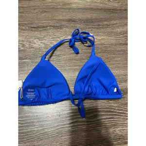 Quince Italian Triangle Bikini Top in Sapphire Blue Size Large NWT! thumbnail 3