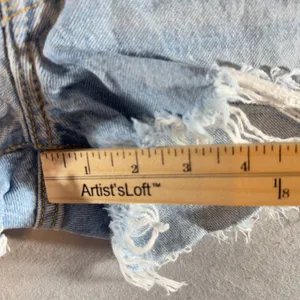 532 | Levi's 501 Original Womens High Rise Distressed Denim‎ Shorts Light Wash thumbnail 4