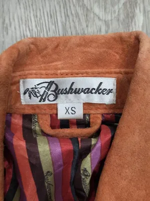 Bushwacker XS Rust Suede Leather Double-Breasted Coat with Belt 100% Pig Suede thumbnail 6