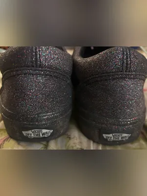 Vans Old Skool Black Rainbow Glitter Sneakers Like New Women 9 thumbnail 3