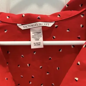 Victoria’s Secret Red Short-Sleeve Pajama Romper thumbnail 2