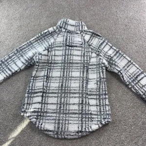 No Boundaries Womens Small Sherpa Pullover Fleece‎ Plaid Quarter Zip Gorpcore thumbnail 6