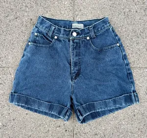 Vintage 90’s Skoozi High-Waisted Cuffed Denim Shorts • Sz 5/XS thumbnail 1