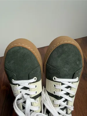 James Perse Suede Gumshoe Striped Sneaker Hunter Green thumbnail 8
