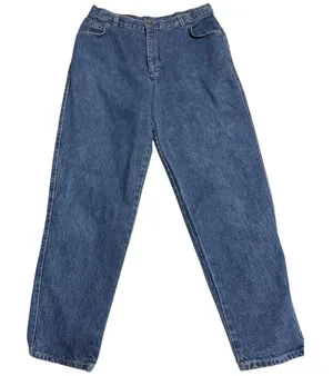 Vintage Levis High Rise Tapered Leg Jeans Made in USA Medium Wash Denim Size 18 thumbnail 1