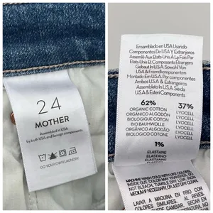 MOTHER The Insider Ankle High Rise Bootcut Distressed Jeans Bloom and Doom 24 thumbnail 7