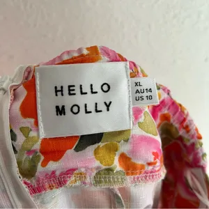 Hello Molly Strapless Floral Mini Dress Pink Sz 10 thumbnail 4