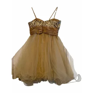 Dancing Queen USA Gold Sequin and Tulle Cocktail Dress - Size M thumbnail 6