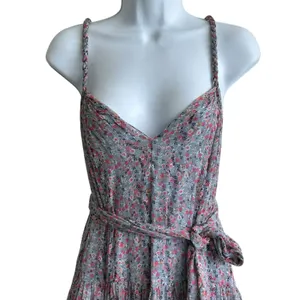 ASTR The Label Dress Sz S Chiffon Strap Maxi Dress Tiered Open Back Floral thumbnail 5