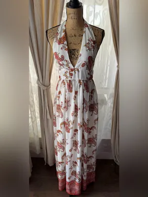 FOREVER 21 Paisley Halter Maxi Dress NWOT thumbnail 2