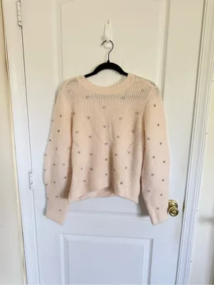 Self Portrait Diamanté Back Twist Sweater Size M thumbnail 6