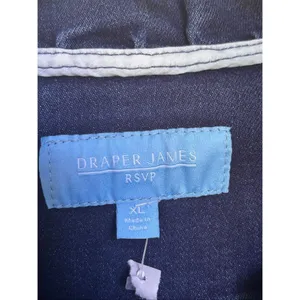 NWT Draper James RSVP Ruffle Trim Dark Denim Jacket Size XL thumbnail 16