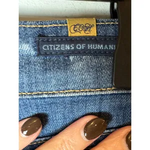 Citizens of Humanity Shorts Women 24 Blue Denim Faded Cut Off Jean Shorts Preppy thumbnail 5