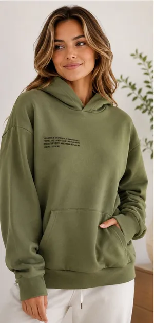 PANGAIA Olive Green Organic Cotton Hoodie XS Sustainable Pullover Sweatshirt thumbnail 1