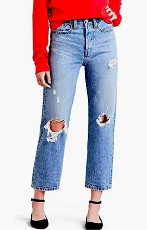 NWT LEVI’S Premium Women’s Wedgie Icon Fit Jeans In Authentically Yours Size 24 thumbnail 1