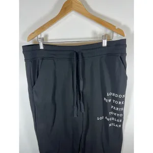 Zoe + Liv Womens XXL Ebony Black Global Cities Graphic Jogger‎ Sweatpants NWT thumbnail 3