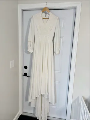 Vintage Edwardian Style Cottagecore Wedding Dress thumbnail 7