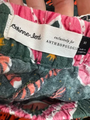 Anthropologie Corinne Lent Tigress Flannel Pajama Pants XS thumbnail 5