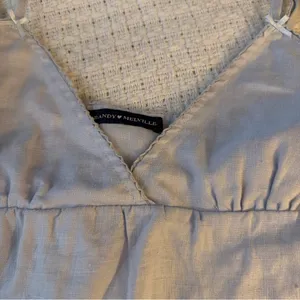 Brandy Melville Light Gray/light blue baby doll Top thumbnail 2