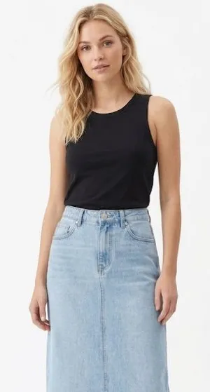 Denim maxi skirt size large thumbnail 1