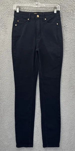 Judy Blue High Rise Skinny Denim Jeans Black Preppy Stretch Women's‎ 5/27 x 28 thumbnail 1