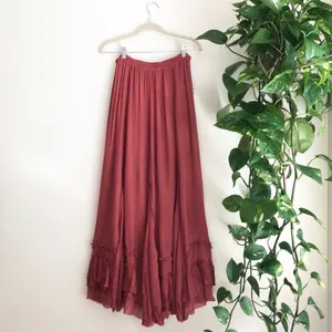 Free People FP One Cypress Ruffle Maxi Skirt Boho Terracotta NWOT L thumbnail 10