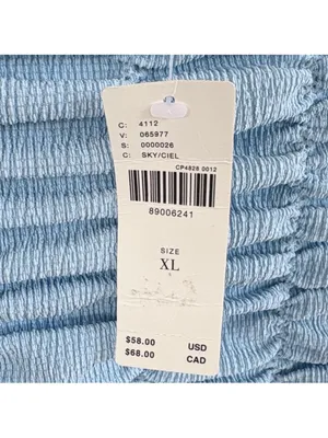 NWT Anthropologie Ruched Baby Doll Top Blue Size XL thumbnail 7