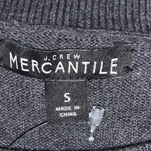 J Crew Mercantile Faux Pearl Sweater Small Gray Wool‎ Blend Crewneck NWT thumbnail 4