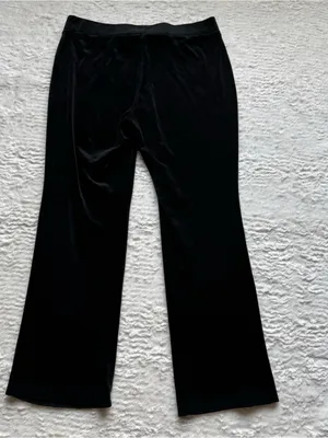 Juicy Couture Velour Track Pants Sweats L Black Velour Bling Cozy Retro Y2K thumbnail 7
