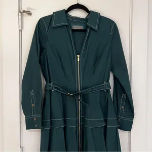 Anthropologie Long Sleeve Belted Front Midi Dress with Zipper thumbnail 5