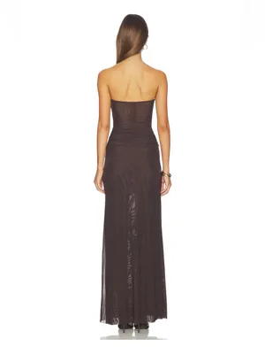 Bec & Bridge Ida Strapless Dress in Plum UK4/US0 thumbnail 2