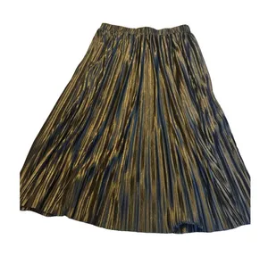 Sugar + Lips Sage Pleated Skirt Size L thumbnail 1