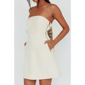 Miou Muse Purple Strapless Bow Back Mini Dress Size Small NWT Cocktail Party thumbnail 7