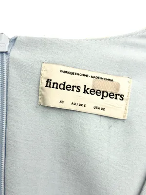 Finders Keepers Calypso Light Blue Fruit Print Puff Sleeve Mini Dress XS thumbnail 9