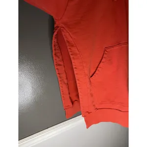 FP Movement Hoodie Tunic Womens M/L Orange Terry Side Slit Kangaroo Pocket thumbnail 5