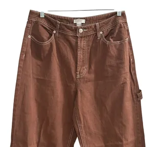 Forever 21 Brown‎ Wide Leg Carpenter Jeans Contrast Stitch Size 30 thumbnail 3