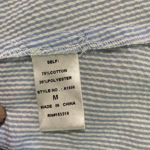 Classic Blue Striped Button Down Shirt for Women Size M thumbnail 14